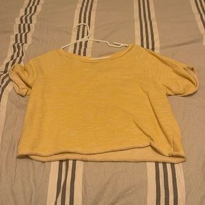 Yellow crop top